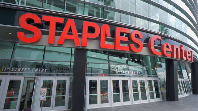 Staples Center Arena at Los Angeles Downtown - LOS ANGELES, USA - MARCH 18, 2019