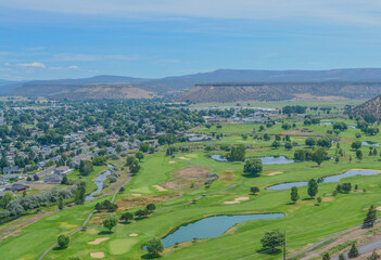 The beautiful view over Prineville in Crook County, Oregon