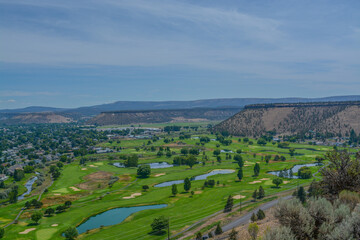 The beautiful view over Prineville in Crook County, Oregon
