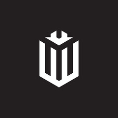 abstract hexagon letter logo unique