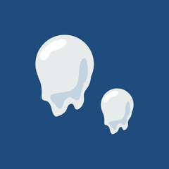 Snow ball ice set Vector illustration