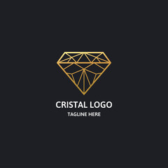 Fototapeta premium diamond logo line art illustration vector template premium quality