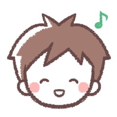 ご機嫌な男の子の顔アイコン