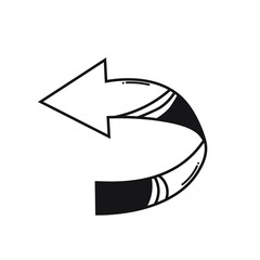doodle black and white Arrow vector
