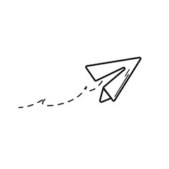 airplane dotted Arrow vector