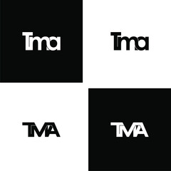 tma initial letter monogram logo design set
