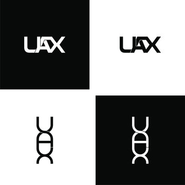 uax initial letter monogram logo design