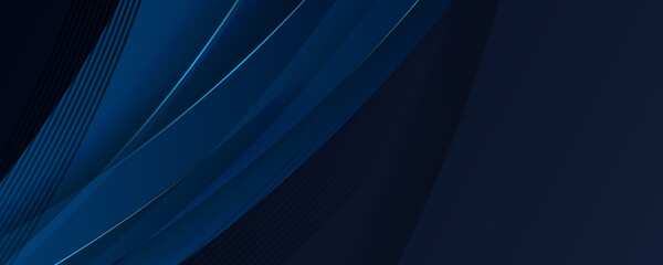 Abstract blue banner background
