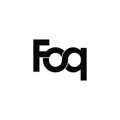 foq initial letter monogram logo design