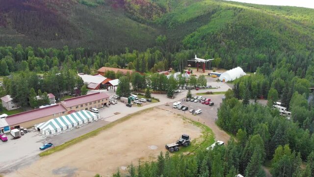 4K Drone Video of Chena Hot Springs Resort near Fairbanks, Alaska