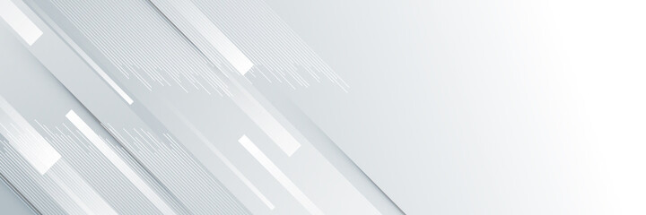 Abstract white square shape with futuristic concept banner background 
