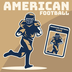 American football player illustration