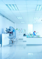 Blur image of modern laboratory 