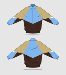 retro vintage windbreaker jacket template © Ronillo