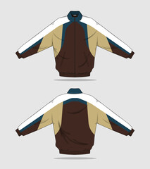 retro vintage windbreaker jacket template © Ronillo