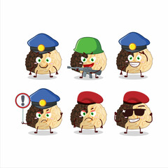 A dedicated Police officer of truffle mascot design style