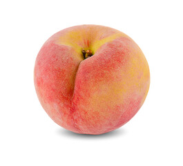 Peach isolated on white. Full depth of field.