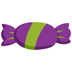 candy hand drawn flat color icon