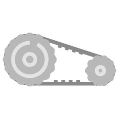 Timing belt flat icon