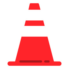 Traffic cone flat icon