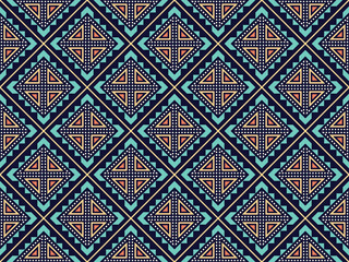 Ethnic fabric texture pattern Abstract Geometric Vector Aztec oriental illustration retro embroidery repeating