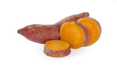 Sweet potato isolated on white background