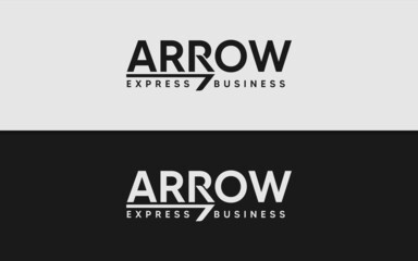 Abstract Logotype with Arrow as the Main Shape. Modern Minimalist Logotype Logo Design.