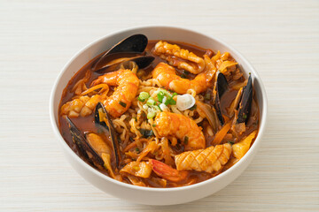 Jjamppong -  Korean Seafood Noodle Soup