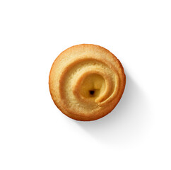 Spiral biscuits isolated on white background