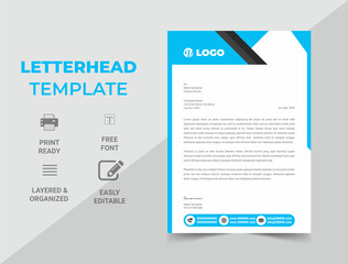 Modern company letterhead design template	