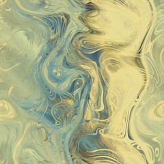 Seamless pastel yellow blue paint swirl background texture