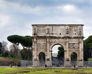 Naklejka na ściany i meble Arch of Constantine (Arco de Constantino), Rome, Italy
