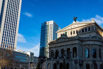 Naklejka premium ドイツ フランクフルト・アム・マインのアルトシュタットの旧オペラ座