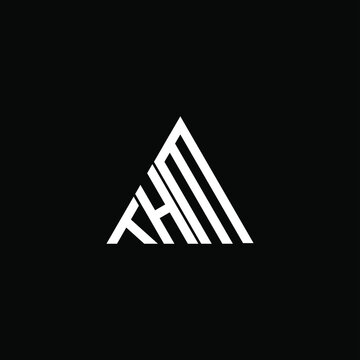 THM letter logo creative design. THM unique design
