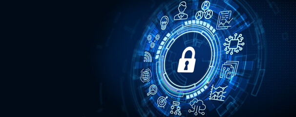 Cyber security data protection business technology privacy concept.