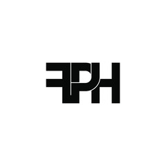 fph initial letter monogram logo design