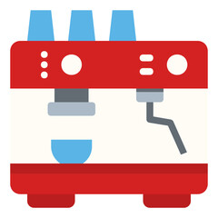 espresso machine flat icon