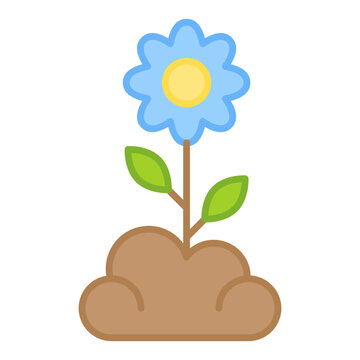 A premium download icon of growing plant