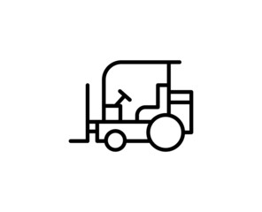 Forklift line icon