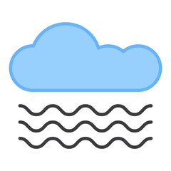 An icon design of windy cloud