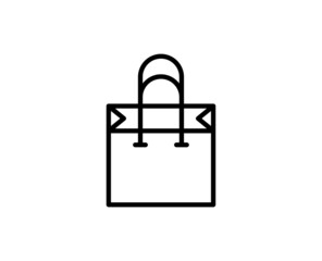 Shopping bag line icon