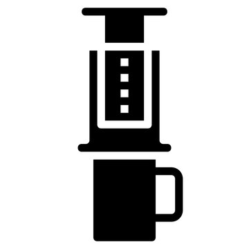 Aeropress Glyph Icon