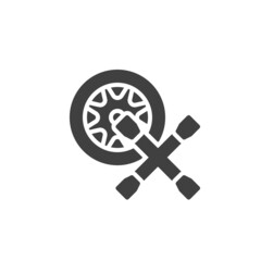 Tyre repair service vector icon