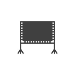 Blank billboard vector icon