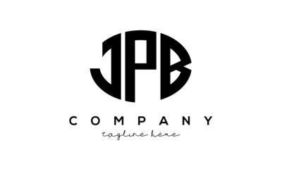 JPB three Letters creative circle logo design