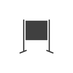 Blank whiteboard vector icon