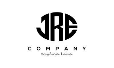 JRE three Letters creative circle logo design