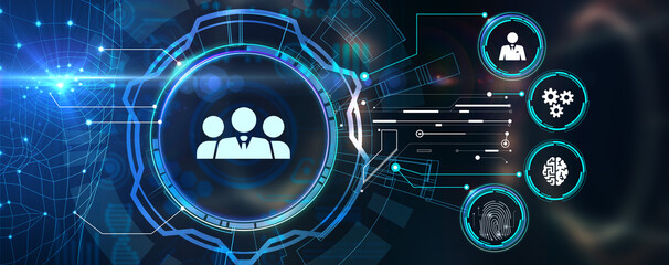 Business, Technology, Internet and network concept. Human Resources HR management recruitment employment headhunting concept.