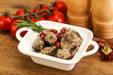 Chicken Liver with cream sauce