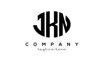 JKN three Letters creative circle logo design